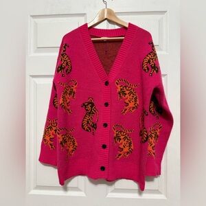 JODIFL
JODIFL BEAUTIFUL OVERSIZED TIGER
PRINT CARDIGAN size Small  oversiz NEW